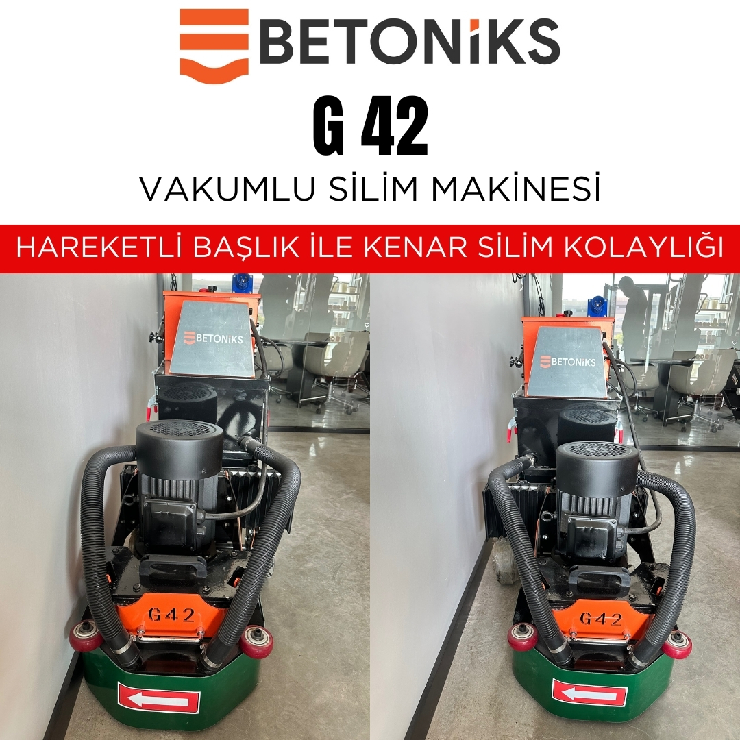 G42 Vakumlu Devir Ayarlı Beton Silim Makinesi