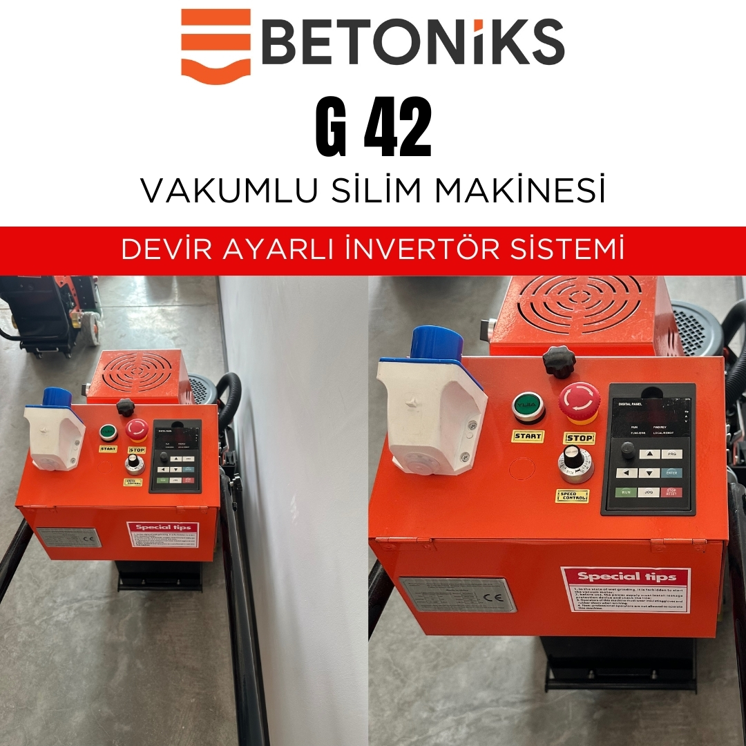 G42 Vakumlu Devir Ayarlı Beton Silim Makinesi